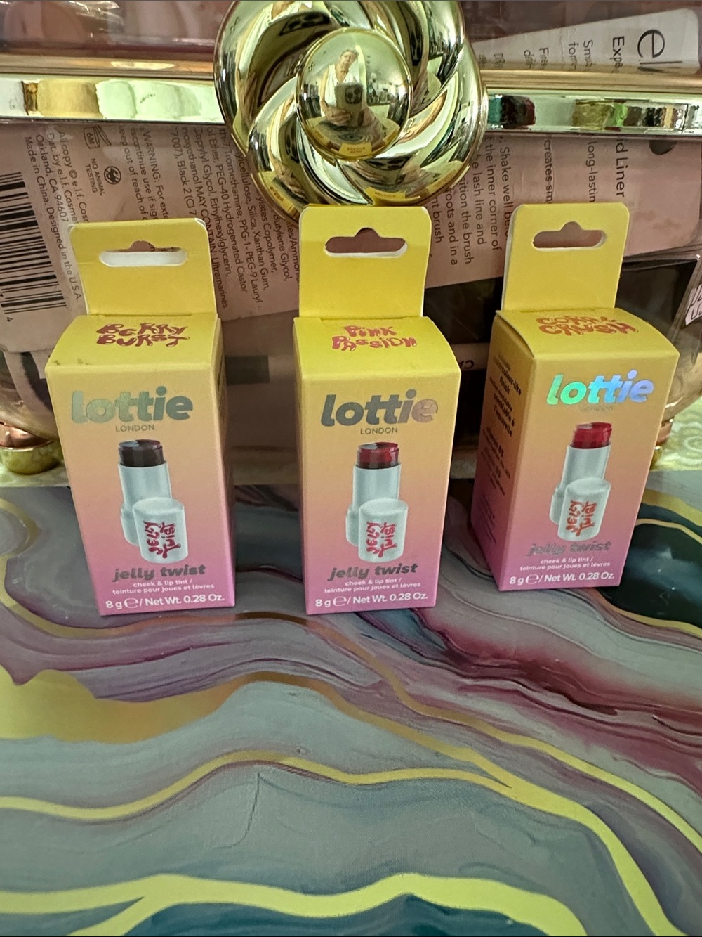 Lottie London 3 Shade Set Jelly Twist Watercolor Lip & Cheek Tint NIB
